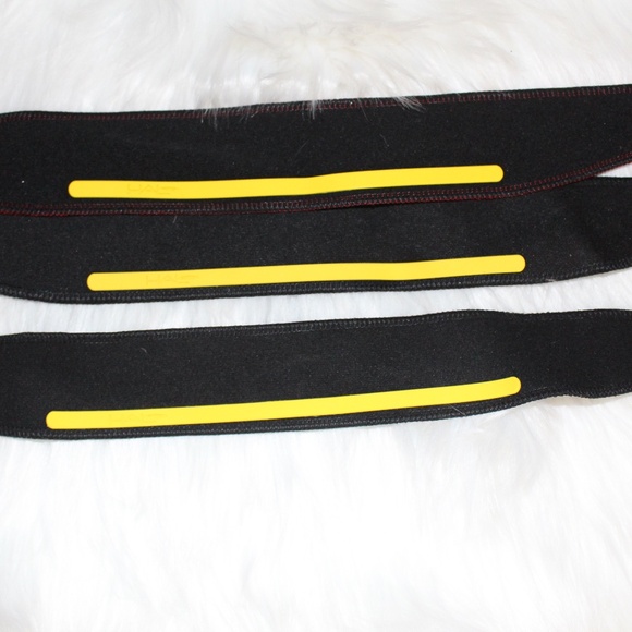3 Halo Headband Tie Sweatband - black and red - Picture 5 of 6